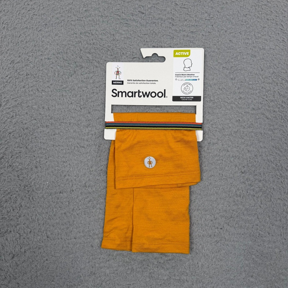 Smartwool Active Ultralite Merino Neck Gaiter Honey Gold Yellow SW011119 NEW